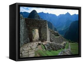 Archaeological Ruins on Machu Picchu Hillside-Jim Zuckerman-Framed Stretched Canvas