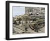 Archaeologists Excavating Ancient Ruins on the Acropolis, Athens, 1890s-null-Framed Giclee Print