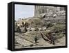 Archaeologists Excavating Ancient Ruins on the Acropolis, Athens, 1890s-null-Framed Stretched Canvas