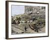 Archaeologists Excavating Ancient Ruins on the Acropolis, Athens, 1890s-null-Framed Giclee Print