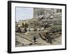 Archaeologists Excavating Ancient Ruins on the Acropolis, Athens, 1890s-null-Framed Giclee Print