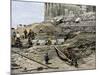 Archaeologists Excavating Ancient Ruins on the Acropolis, Athens, 1890s-null-Mounted Giclee Print