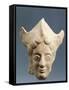 Archaic Head of Athena Wearing Helmet, Sculpture from Siris, Basilicata, Italy-null-Framed Stretched Canvas