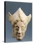 Archaic Head of Athena Wearing Helmet, Sculpture from Siris, Basilicata, Italy-null-Stretched Canvas