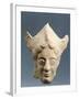 Archaic Head of Athena Wearing Helmet, Sculpture from Siris, Basilicata, Italy-null-Framed Giclee Print