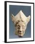 Archaic Head of Athena Wearing Helmet, Sculpture from Siris, Basilicata, Italy-null-Framed Giclee Print