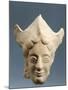 Archaic Head of Athena Wearing Helmet, Sculpture from Siris, Basilicata, Italy-null-Mounted Giclee Print