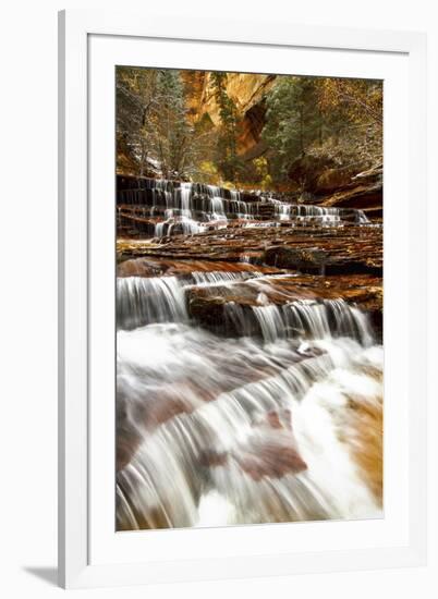 Archangel Falls Lies Near the Subway in Zion National Park, Utah-Clint Losee-Framed Photographic Print