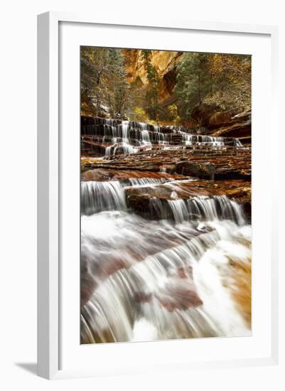 Archangel Falls Lies Near the Subway in Zion National Park, Utah-Clint Losee-Framed Photographic Print