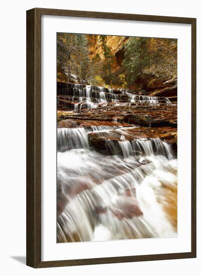 Archangel Falls Lies Near the Subway in Zion National Park, Utah-Clint Losee-Framed Photographic Print