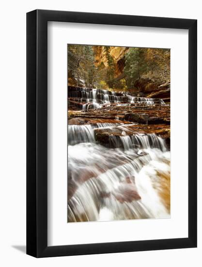 Archangel Falls Lies Near the Subway in Zion National Park, Utah-Clint Losee-Framed Photographic Print