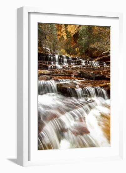 Archangel Falls Lies Near the Subway in Zion National Park, Utah-Clint Losee-Framed Photographic Print