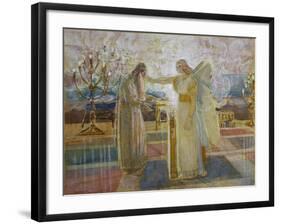 Archangel Gabriel Strike Zacharias Dumb, End 1840S-Alexander Andreyevich Ivanov-Framed Giclee Print