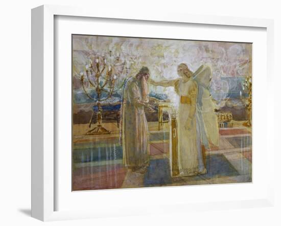 Archangel Gabriel Strike Zacharias Dumb, End 1840S-Alexander Andreyevich Ivanov-Framed Giclee Print