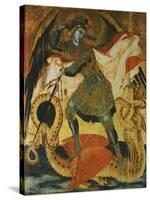 Archangel Michael Fighting the Dragon-Ambrogio Lorenzetti-Stretched Canvas