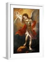 Archangel Michael hurls the devil into the abyss. Around 1665/68-Bartolome Esteban Murillo-Framed Giclee Print