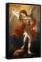 Archangel Michael hurls the devil into the abyss. Around 1665/68-Bartolome Esteban Murillo-Framed Stretched Canvas