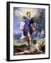 Archangel Michael Tramples the Devil-Hans Johann Rottenhammer-Framed Art Print