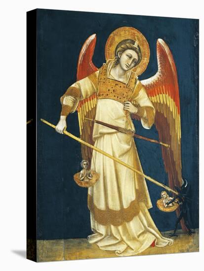 Archangel Michael Weighing Souls, Circa 1354-null-Stretched Canvas