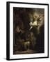 Archangel Raphael Leaving the Family of Tobias-Rembrandt van Rijn-Framed Giclee Print