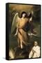 Archangel Raphael with Bishop Domonte-Bartolome Esteban Murillo-Framed Stretched Canvas