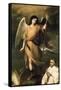 Archangel Raphael with Bishop Domonte-Bartolome Esteban Murillo-Framed Stretched Canvas