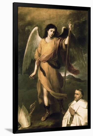 Archangel Raphael with Bishop Domonte-Bartolome Esteban Murillo-Framed Giclee Print