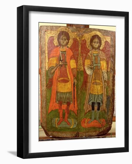Archangels Michael and Gabriel, Byzantine Icon, Early Period, 10th-11th Century-null-Framed Giclee Print