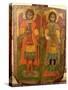 Archangels Michael and Gabriel, Byzantine Icon, Early Period, 10th-11th Century-null-Stretched Canvas