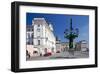 Archbishop's Palace with first Courtyard on Hradcany in Prague, Central Bohemia, Czech Republic-null-Framed Art Print