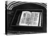 Archbishop Thomas Cranmer's Bible in the North Choir Aisle Canterbury Cathedral Kent England-null-Stretched Canvas