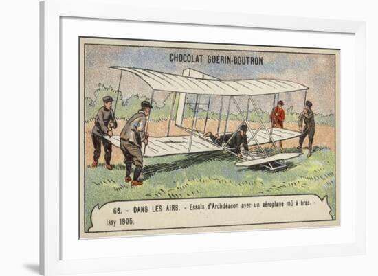 Archdeacon Conducting Tests of a Manually Powered Aeroplane, Issy, France, 1905-null-Framed Giclee Print