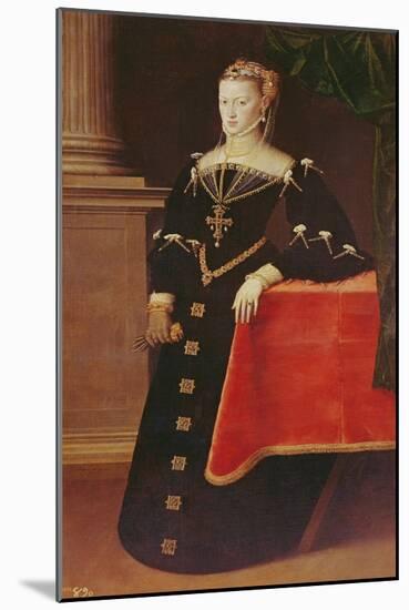 Archduchess Maria of Austria, 1551-Sir Anthonis van Dashorst Mor-Mounted Giclee Print