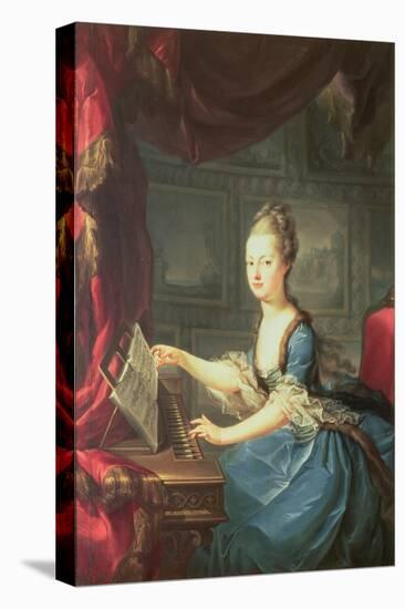 Archduchess Marie Antoinette Habsburg-Lothringen (1755-93) at the Spinnet-Franz Xaver Wagenschon-Stretched Canvas