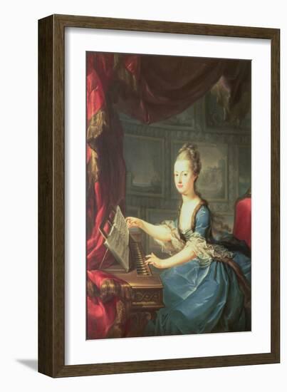 Archduchess Marie Antoinette Habsburg-Lothringen (1755-93) at the Spinnet-Franz Xaver Wagenschon-Framed Giclee Print