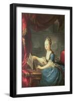 Archduchess Marie Antoinette Habsburg-Lothringen (1755-93) at the Spinnet-Franz Xaver Wagenschon-Framed Giclee Print