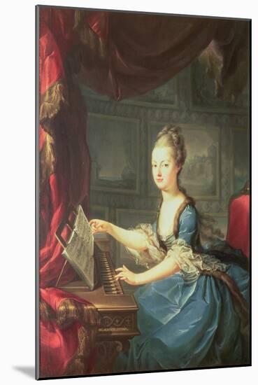 Archduchess Marie Antoinette Habsburg-Lothringen (1755-93) at the Spinnet-Franz Xaver Wagenschon-Mounted Giclee Print