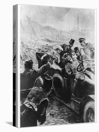 Archduke Franz Ferdinand and His Wife Assassinated in Sarajevo-Schwormstaedt-Stretched Canvas