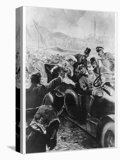 Archduke Franz Ferdinand and His Wife Assassinated in Sarajevo-Schwormstaedt-Stretched Canvas