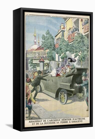 Archduke Franz Ferdinand and His Wife Assassinated in Sarajevo-null-Framed Stretched Canvas