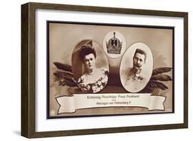 Archduke Franz Ferdinand of Austria, Heir to the Austrian Throne and His Wife, Duchess of…-Austrian School-Framed Giclee Print