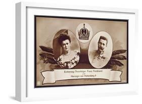 Archduke Franz Ferdinand of Austria, Heir to the Austrian Throne and His Wife, Duchess of…-Austrian School-Framed Giclee Print