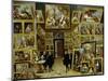 Archduke Leopold Wilhelm (1614-61) in His Picture Gallery, circa 1647-David Teniers the Younger-Mounted Giclee Print