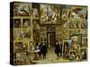 Archduke Leopold Wilhelm (1614-61) in His Picture Gallery, circa 1647-David Teniers the Younger-Stretched Canvas