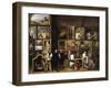 Archduke Leopold Wilhelm in His Picture Gallery, with the Artist and Other Figures-David Teniers the Younger-Framed Giclee Print