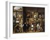 Archduke Leopold Wilhelm in His Picture Gallery, with the Artist and Other Figures-David Teniers the Younger-Framed Giclee Print