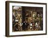 Archduke Leopold Wilhelm in His Picture Gallery, with the Artist and Other Figures-David Teniers the Younger-Framed Giclee Print