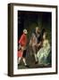 Archduke Maximilian Franz Visiting Marie Antoinette (1755-93) and Louis XVI (1754-93)-Josef Hauzinger-Framed Giclee Print