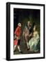 Archduke Maximilian Franz Visiting Marie Antoinette (1755-93) and Louis XVI (1754-93)-Josef Hauzinger-Framed Giclee Print