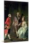 Archduke Maximilian Franz Visiting Marie Antoinette (1755-93) and Louis XVI (1754-93)-Josef Hauzinger-Mounted Giclee Print